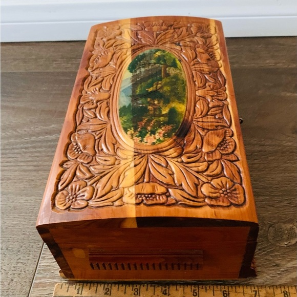 Wooden box with mirror - Picture 5 of 12